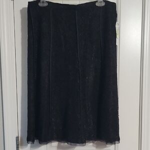 Black Lace Midi Skirt